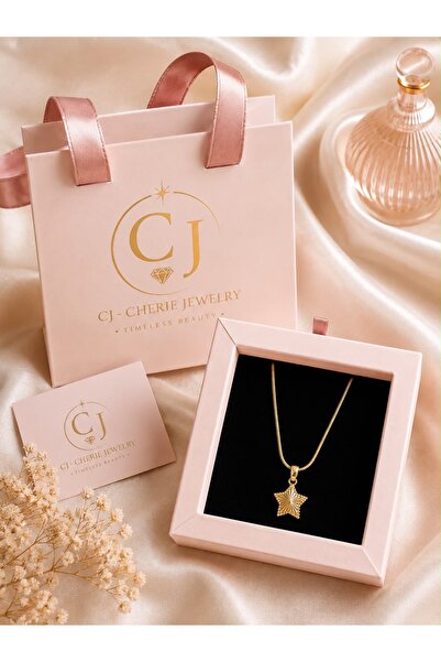 CHERİE Gold Renk Yıldız Figürlü Minimal Kadın Kolye | Ayarlanabilir Zincir