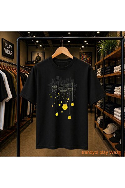 playwear Skyscraper Light Printed 100% Cotton Oversize Loose Regular Fit Crew...