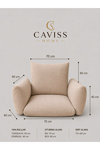cavisshome Caviss Home Fermuarlı Dayanıklı Keten ,Tay Tüyü Kumaş Salıncak Min...