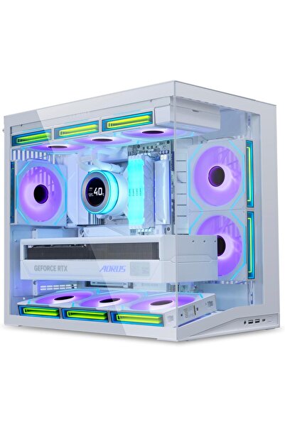 Lian Li حافظة O11 Dynamic Mini V2 - باللون الأبيض