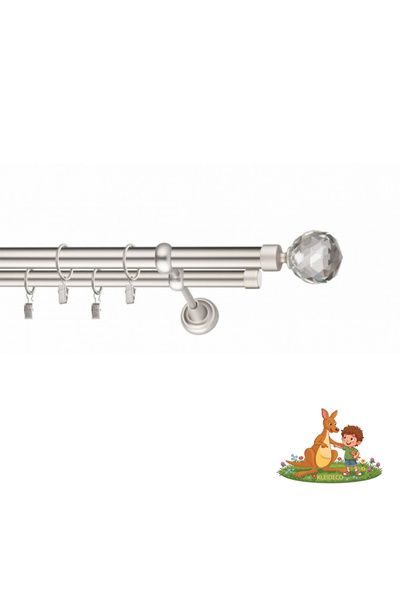 KLEIDECO Galerie dubla perdea Austria, Metal, Diametru 25/19mm, Capete STEYR,...