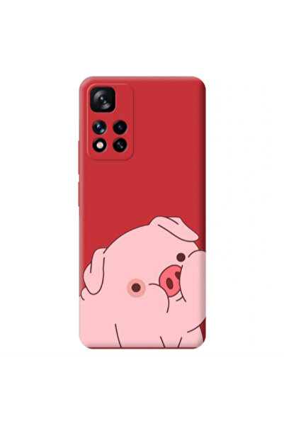 Other Xiaomi Redmi Note 11 Pro 5G Piggy 1 Red Colored Silicone TPU Θήκη