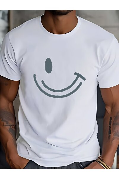 212Wear Men's 180g Happy Face T-Shirt - Casual Summer Gift Idea Family Friend...