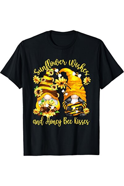 212Wear تي شيرت صيفي رائع بتصميم عبارة عن زهور عباد الشمس ونحلة العسل، قميص ب...