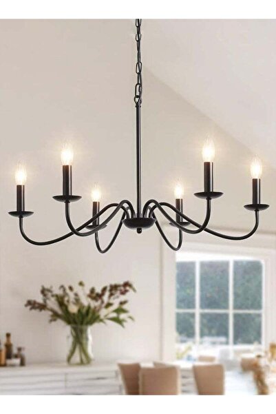 Apex Sputnik Chandelier, 6-Light Farmhouse Chandeliers Hanging Light Fixture,...