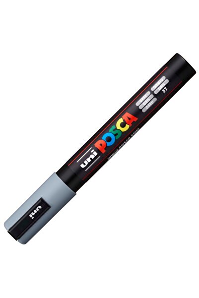 OEM Μαρκαδόρος Posca PC-5M με στρογγυλή μύτη, 1.8 - 2.5 χιλ., Γκρι