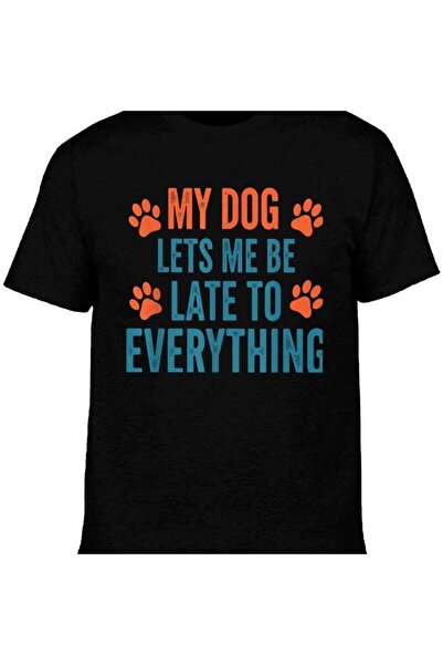 BASEPULSE تي شيرت My Lets Me Be Late to Everything Funny Dog Life - قمصان للر...