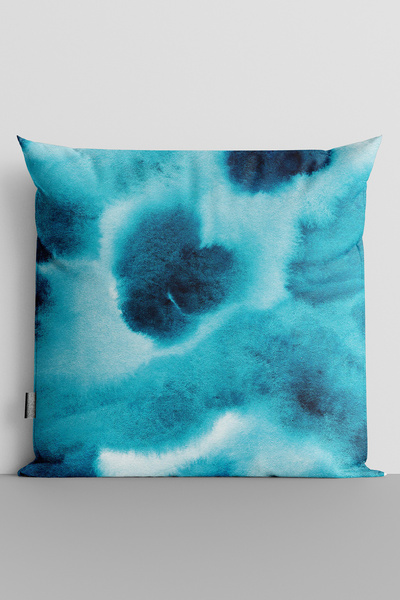 TicaretJet Watercolor Themed Double Sided Digital Printed Throw Pillow Cover ...