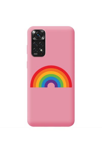 Other Xiaomi Redmi Note 11 4G Rainbow Mini Pink Colored Silicone TPU Θήκη