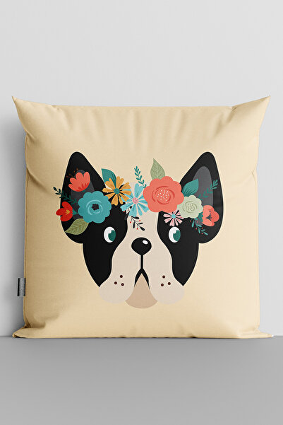 TicaretJet Cute Dog Double Sided Digital Printed Children's Room Throw Pillow...