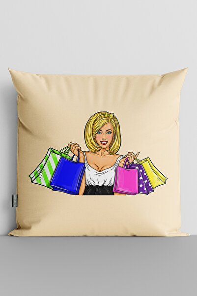 TicaretJet غطاء وسادة مطبوع رقميًا على الوجهين للنساء من Popart - 236