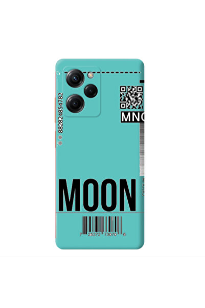 Other Xiaomi Poco X5 Pro A ticket to the moon Turquoise Colored Silicone TPU ...