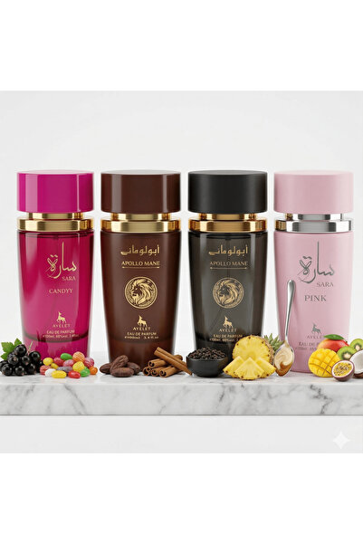 Ayelet Set 4 Parfumuri Orientale 100 ML (2 pentru Femei + 2 pentru Bărbați) -...