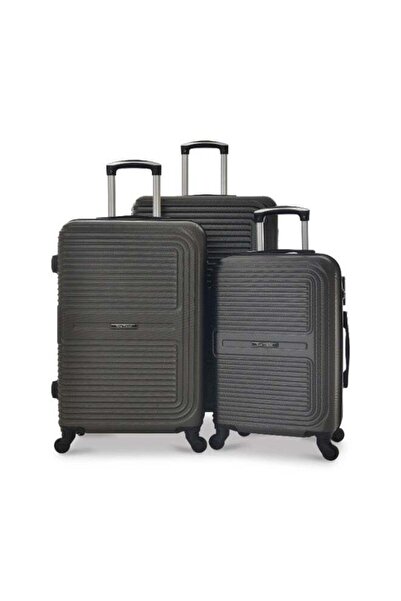 New Travel 3-Piece Trolley Luggage Set, Hard ABS, 360° Spinner Wheels, Cabin ...