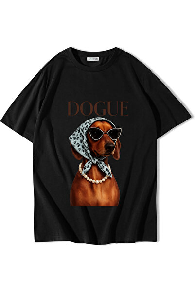 BRZ COLLECTION Unisex Oversize Dogue T-Shirt Siyah