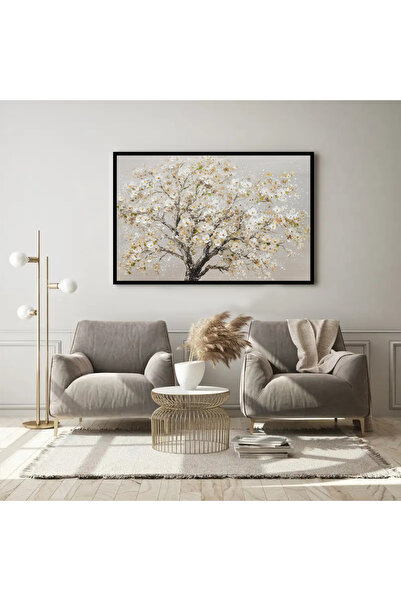 canvas3 Luxury Flower Tree Panel - Silver Frame
