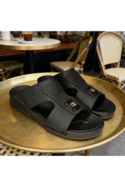 Saudi Step Modern Lightweight Sharqi Men's Sandals - Anti-Fatigue Wedge Footb...