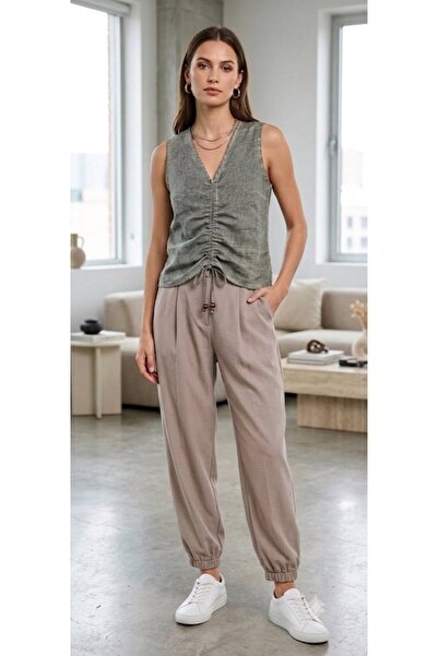 PAZEN MODA Robi̇n Modal Pleated Modal Pants