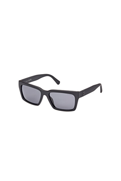 Guess Matte Black Polarized Injected Male Sunglasses