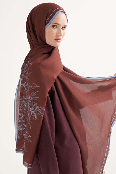 carell Blossy Floş Shawl Plum