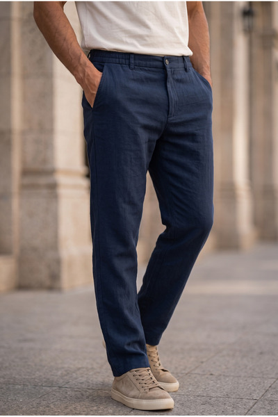 Valiberta Sorrentino Relax Fit 100% pamučne flamenkane tkanine muške jogger p...
