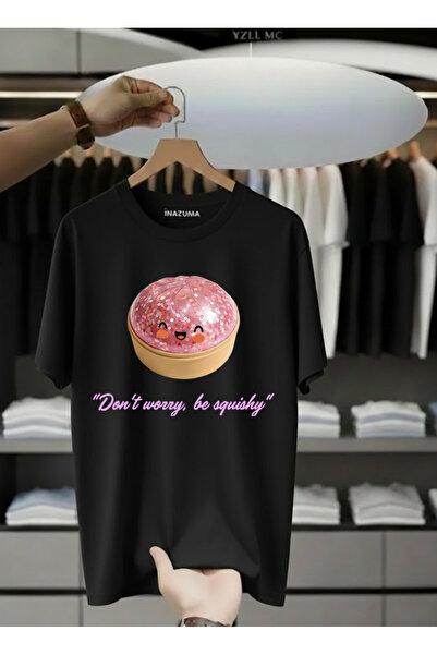 İnazuma Outdoors Unisex Oversize Printed Cotton Crew Neck Short Sleeve Black ...