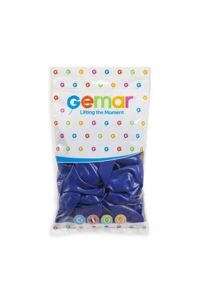 Gemar Set de 100 baloane din latex, G 120, Albastru închis