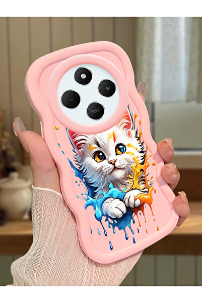Hontinga Redmi 14C Uyumlu Kılıf kamera koruyucu Pembe Silikon Couple Telefon ...