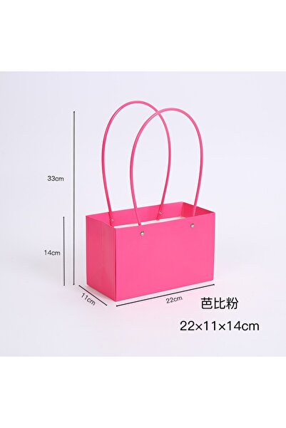 OEM Хартиена торбичка Цветя Фуксия розово 22x11x14 см