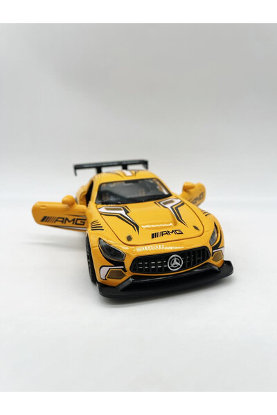 NO BRAND سيارة مرسيدس بنز AMG GT، معدنية، صفراء اللون