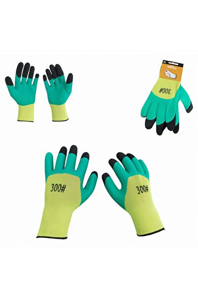 CASA JOY Mănuși de protecție, set de 12, cu etichetă, acoperite cu latex, măr...