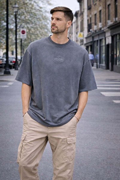 MODEN Oversized Premium T-shirt – Washed Grey
