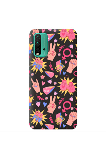 Other Xiaomi Poco M3 Grl Pwr 2 Black Colored Silicone TPU Θήκη