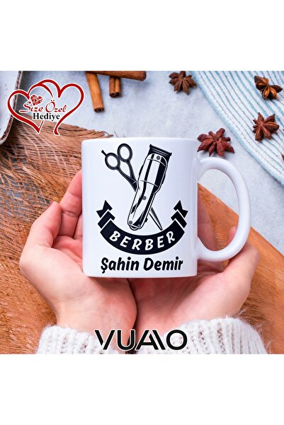 VUAO Kuaför Özel İsimli Kupa Bardak, Kişiye Özel Hediye Kupa Bardağı, Kuaförl...