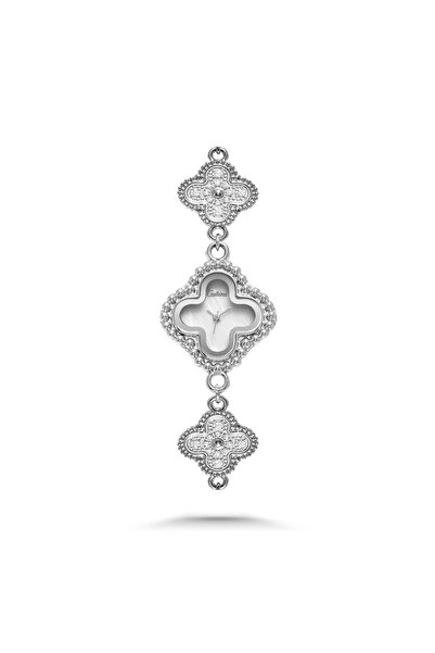 catera Women's Watch with Silver Steel Strap and White Dial