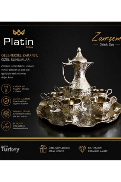 Genel Markalar Gümüş renkli zemzem takımı - 1 set (6 kişilik)