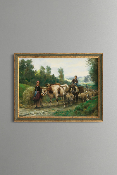 epiqart The Return of the Horse - Vintage Patterned Painting - Fine Model