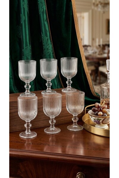 LUXURY Loren Juice Glass Set of 6 Modern Design for Special Occasions 260 ml