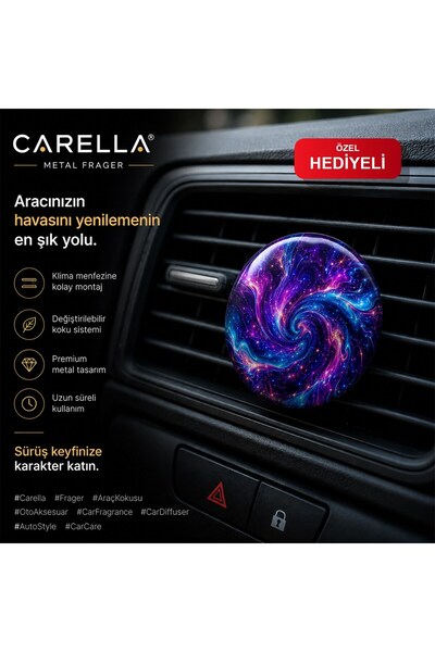 carella Purple Galaxy Metal Frager Fan Kokusu Klima Kokusu Oto Kokusu