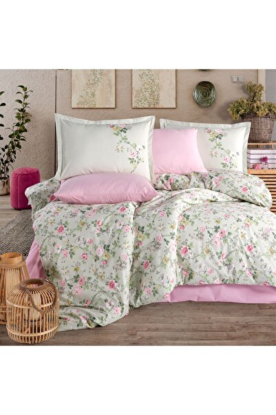 DENİZLİ ÇEYİZ Clasy Single Ranforce Duvet Cover Set Elara Sage