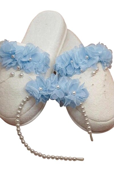 SavBrand Floral Pearl Maternity Slippers and Pearl Maternity Crown Mother Hos...
