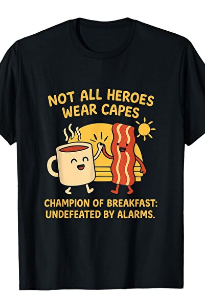 212Wear Champion of Breakfast Coffee Bacon Graphic Design T-Shirt.Jpg Same St...