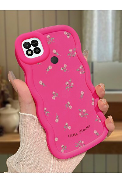 PATTERNOVA Redmi 9C/10A Uyumlu Düz renk basit küçük çiçek kılıf, tam koruma k...