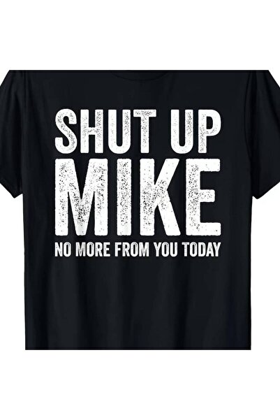 BASEPULSE تي شيرت وهودي رجالي بتصميم مطبوع مضحك "Shut Up Mike" - تي شيرت ريتر...