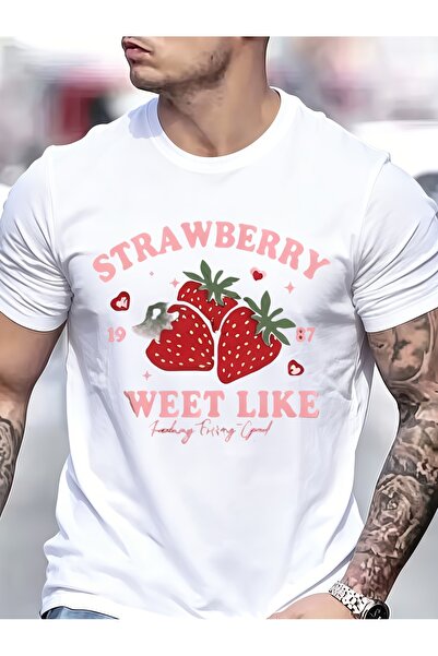 212Wear Men'S Pure T-Shirt, New Series All Seasons, with Sweet Strawberry Pri...