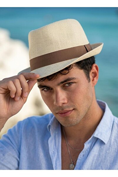 LAGRANZE Breathable Porous Mesh Fedora Men's Straw Hat