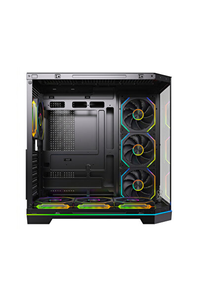 GAME IN GAME Hexa Siyah 7x12cm Argb Fanlı ATX Gaming Akvaryum Kasa