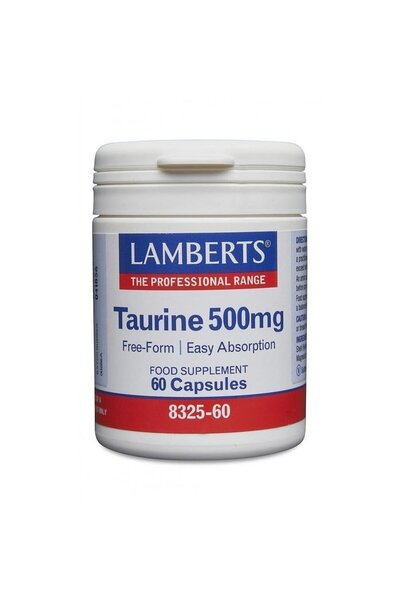 Lamberts Taurine 500mg, Ταυρίνη για τη Φυσιολογική Λειτουργία του Εγκεφάλου, ...