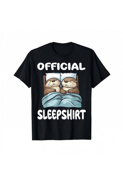 NOURAM Otter Official Sleepshirt Pajamas Nightgown 220g Pure Cotton Crew Neck...