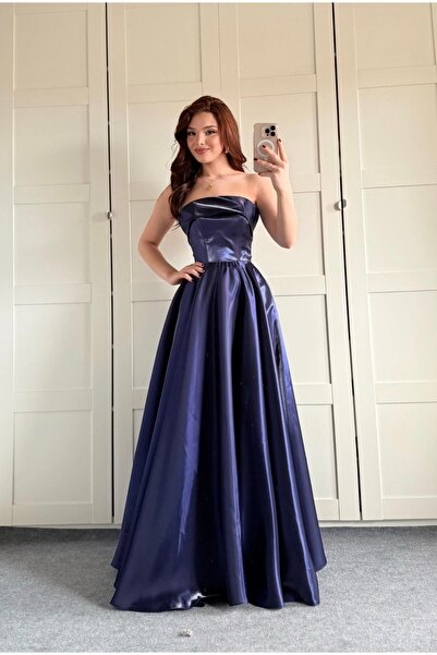 ayşenur Dinçer butik Cindirella Abiye Lacivert